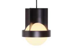 Tala Loop Single Pendant Light Dark Grey Large with Sphere IV Bulb