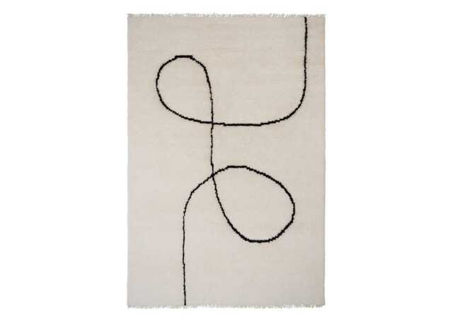 Linie Design Astral Spiral Rug Black 170 x 240cm