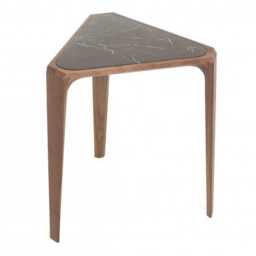 Mary's Side Table Walnut & Black Marble - thumbnail 2