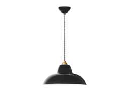 Anglepoise Original 1227 Brass Midi Wide Pendant Jet Black