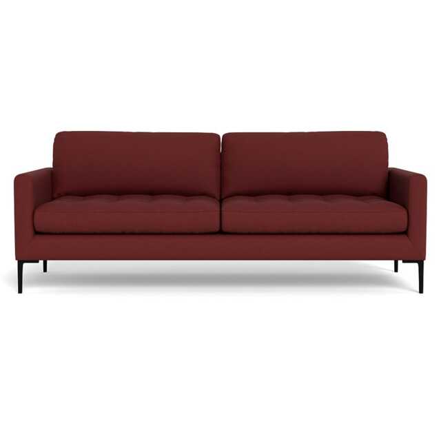 Heal's Eton 4 Seater Sofa Capelo Linen-Cotton Etruscan Red Black Feet