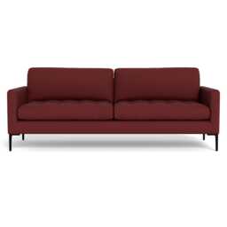 Heal's Eton 4 Seater Sofa Capelo Linen-Cotton Etruscan Red Black Feet