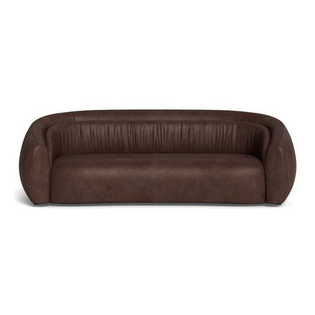 Heal's Flora 4 Seater Sofa Heritage Leather Chestnut 2064