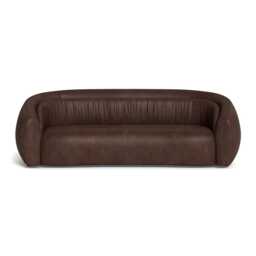 Heal's Flora 4 Seater Sofa Heritage Leather Chestnut 2064