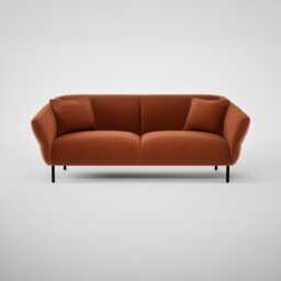 Heal's Alto 3 Seater Sofa Velvet Russet Black Feet - thumbnail 1