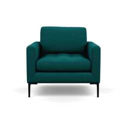 Heal's Eton Armchair Brushed Cotton Pine Black Feet