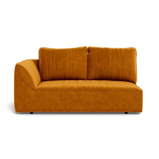 Heal's Morven Left Hand Facing 2 Seater Unit Smart Luxe Velvet Cognac