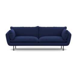 Heal's Allora 4 Seater Sofa Melton Wool New Navy Black Feet