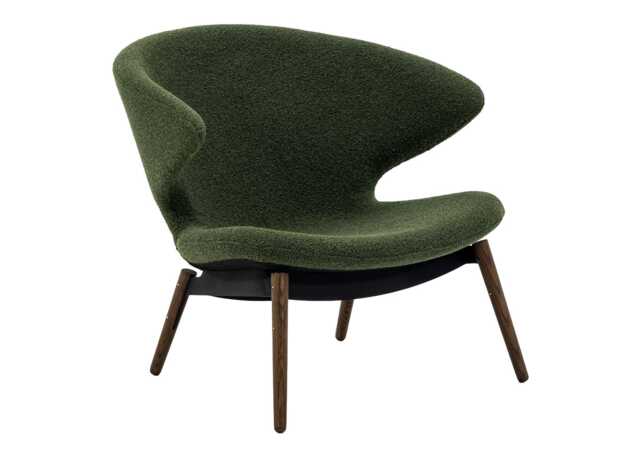 Case Ella Lounge Chair in Walnut and Boucle Moss