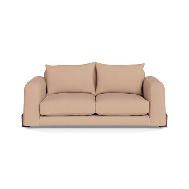 Heal's Nuvola 3 Seater Sofa Capelo Linen-Cotton Rosedale Walnut Stained Feet