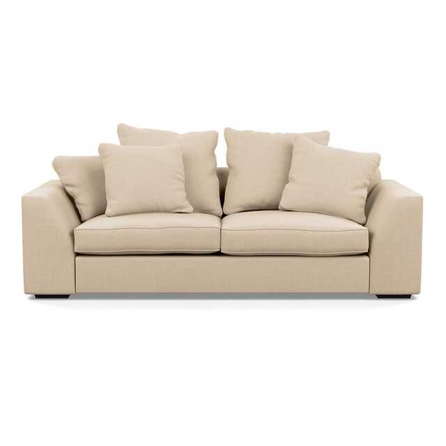 Heal's Cumulus 4 Seater Sofa Brushed Cotton Oat Black Feet