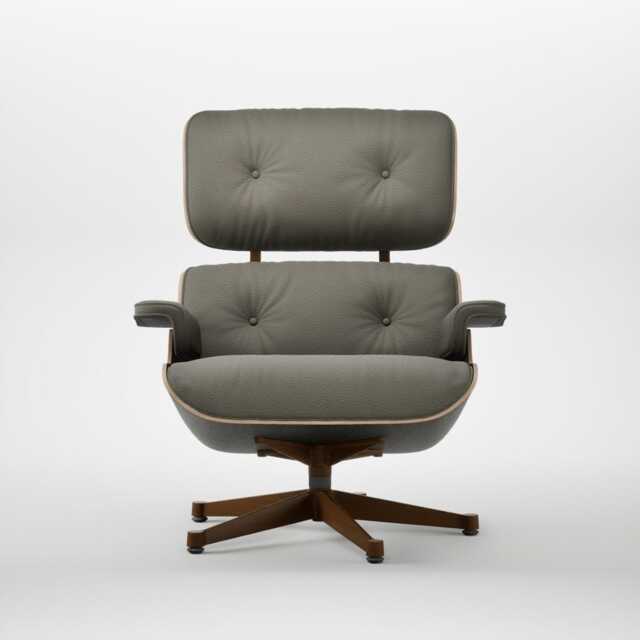 Eames Lounge Chair Cherry Natural Contemporary L50 58 Khaki Black Base 05 - image 1