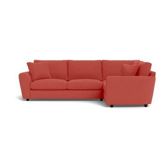 Heal's Snooze Right Hand Facing Corner Sofa Linen Grenadine Black Feet