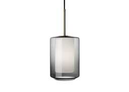 Hadeland Glassverk Archive 4245 Pendant Light Grey & Brass