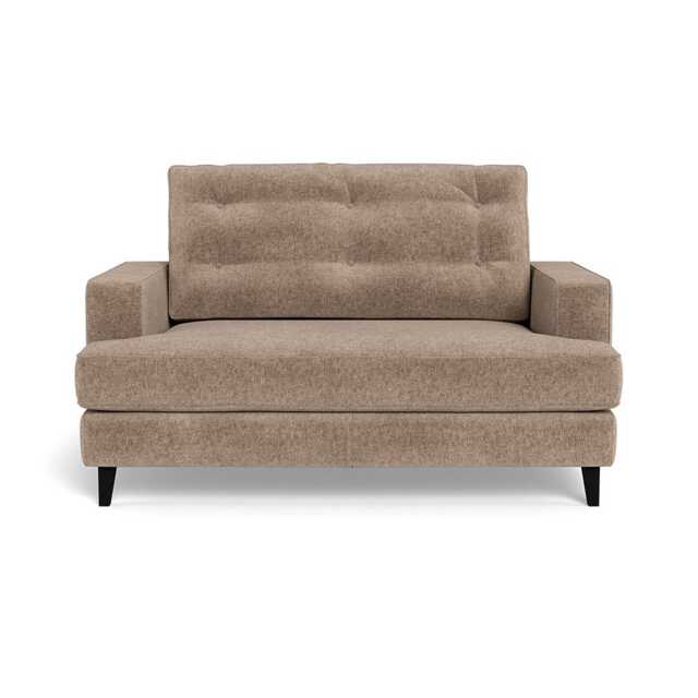 Heal's Mistral Loveseat Boucle Velvet Rocky Black Beech Feet - image 1