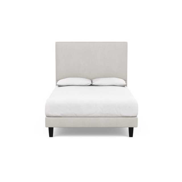 Heal's Shallow Divan Double Capelo Linen-Cotton Sea Salt Dark Solid Wood Feet - image 1
