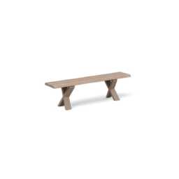 Heal's Oslo Bench 220x35cm Grey Oak Natural Edge Filled