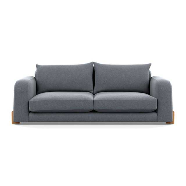 Heal's Nuvola 4 Seater Sofa Boucle Steel Natural Oak Feet