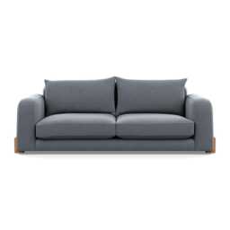 Heal's Nuvola 4 Seater Sofa Boucle Steel Natural Oak Feet