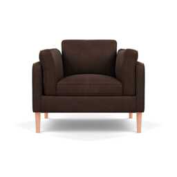 Heal's Sonno Armchair Heritage Leather Chestnut 2064 Natural Feet - thumbnail 1