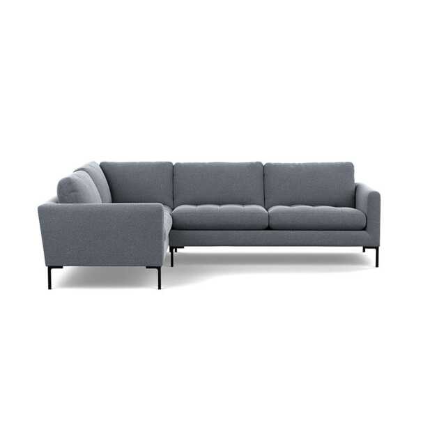 Heal's Eton Left Hand Facing Corner Sofa Textured Boucle Steel Black Feet
