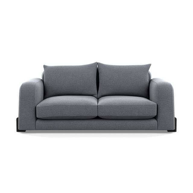 Heal's Nuvola 2 Seater Sofa Boucle Steel Black Beech Feet