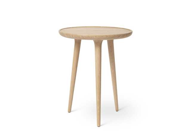Mater Accent Side Table White Matt Lacquered Oak Medium W45 x H55