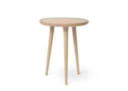 Mater Accent Side Table White Matt Lacquered Oak Medium W45 x H55