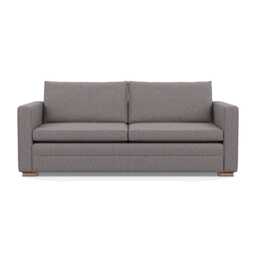 Heal's Palermo 3 Seater Sofa Loop Boucle Granite Brass/Walnut Feet