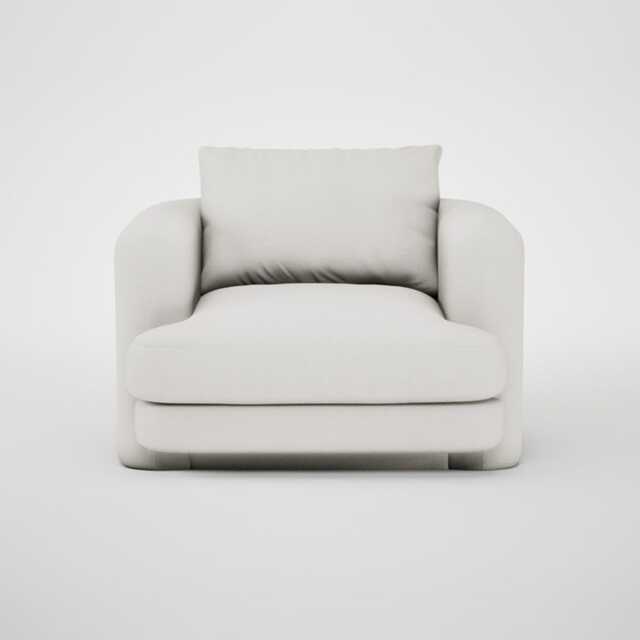 Heal's Rafi Swivel Armchair Capelo Linen Sea Salt