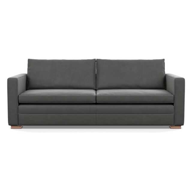Heal's Palermo 4 Seater Sofa Nobilis Velvet Dolphin Brass and Walnut Feet