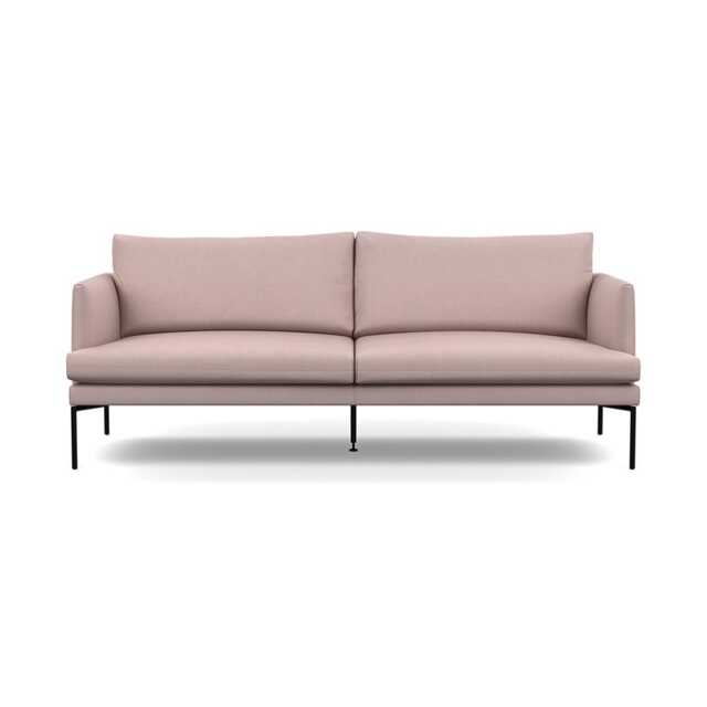 Heal's Matera 3 Seater Sofa Siena Cotton Dusky Pink Black Feet