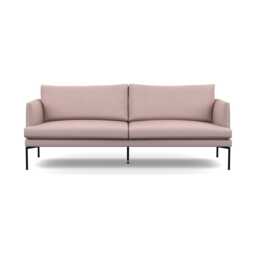 Heal's Matera 3 Seater Sofa Siena Cotton Dusky Pink Black Feet