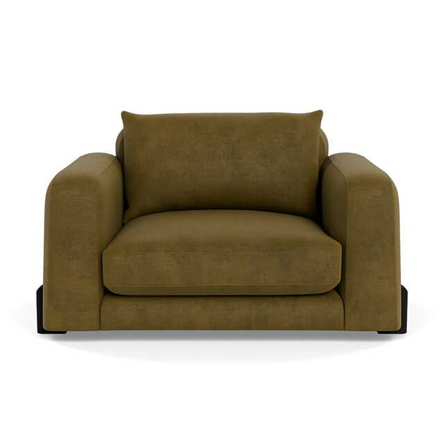 Heal's Nuvola Loveseat Smart Luxe Velvet Peridot Black Painted Feet - image 1