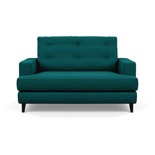 Heal's Mistral Loveseat Brushed Cotton Pine Black Feet
