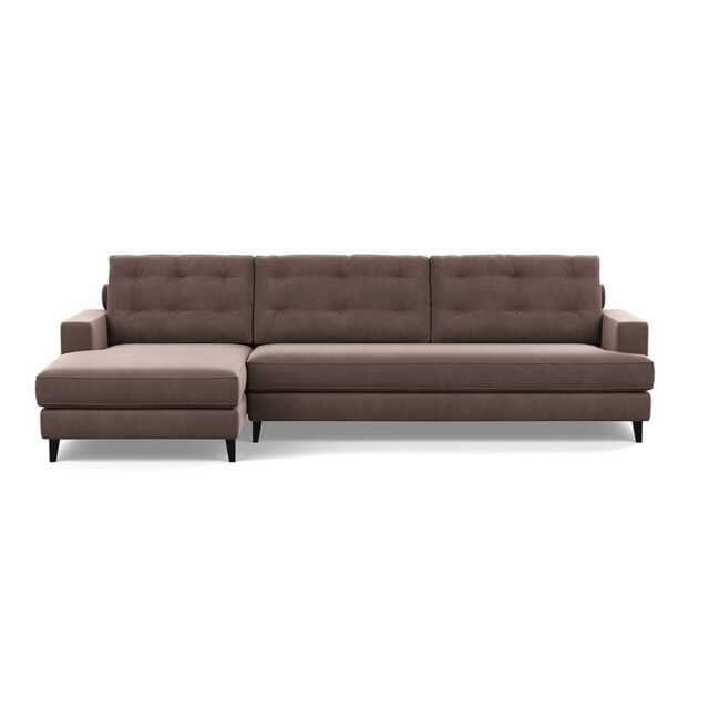 Heal's Mistral Left Hand Facing Corner Sofa Smart Velvet Mouse Black Feet