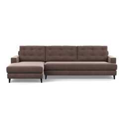 Heal's Mistral Left Hand Facing Corner Sofa Smart Velvet Mouse Black Feet