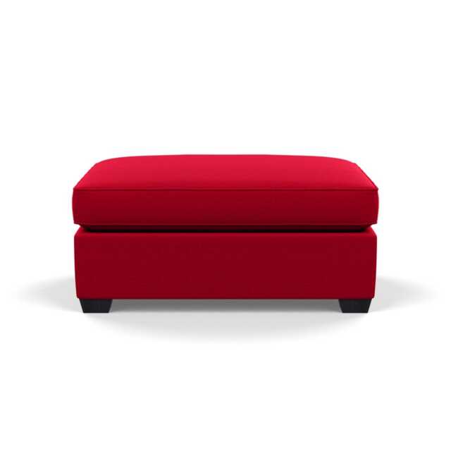 Heal's Torino Footstool Melton Wool Red Oxide Black Feet