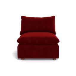 Heal's Astrid Single Unit Smart Luxe Velvet Mulberry Walnut Stained Beech Feet