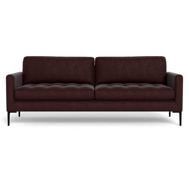Heal's Eton 4 Seater Sofa Smart Luxe Velvet Acorn Black Feet