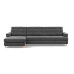 Heal's Mistral Left Hand Facing Corner Sofa Melton Wool Granite Natural Feet