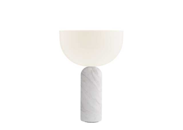 New Works Kizu Table Lamp White Marble Small