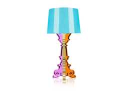 Kartell Bourgie Table Lamp Metallic Multi With Light Blue
