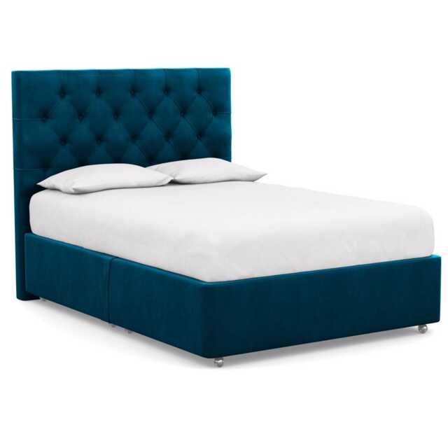 Heal's Balmoral Headboard King Velvet Teal - image 1