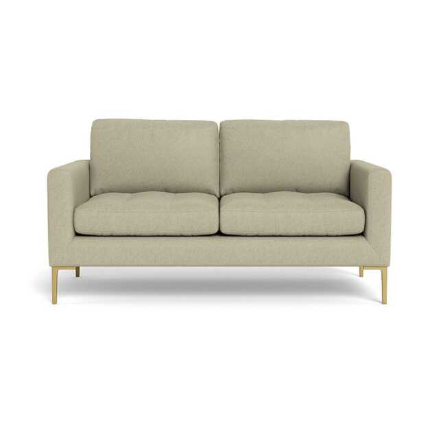 Heal's Eton 2 Seater Sofa Cotton Grain Brass Feet