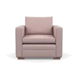 Heal's Palermo Armchair Siena Cotton Dusky Pink Walnut Feet - thumbnail 1