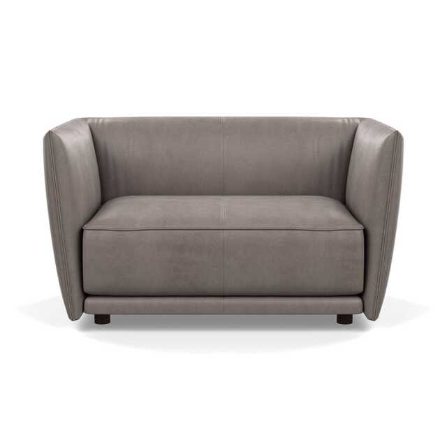 Heal's Valley Loveseat Daino Elephant Walnut Stain Feet - image 1