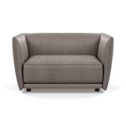 Heal's Valley Loveseat Daino Elephant Walnut Stain Feet - thumbnail 1