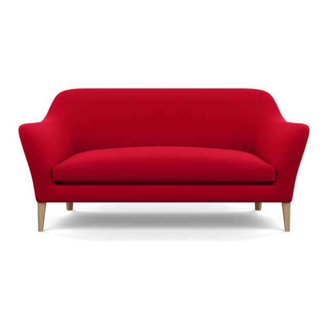 Heal's Wallis 3 Seater Sofa Melton Wool Red Oxide Walnut Feet