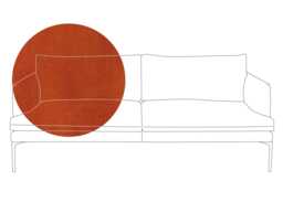Heal's Matera 3 Seater Sofa Nobilis Velvet Rust